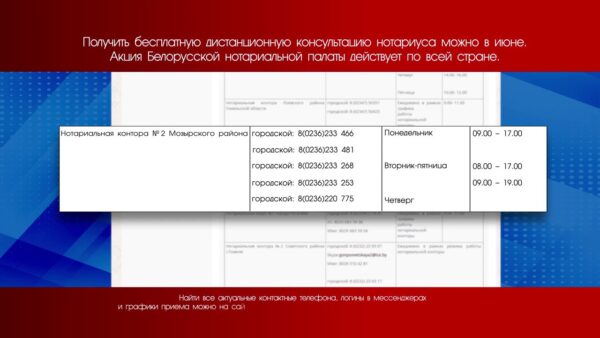 Получить бесплатную дистанционную консультацию нотариуса можно в июне
