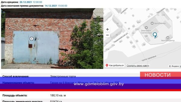 Предновогодняя распродажа неиспользуемого госимущества пройдет в Гомельской области. Среди объектов, предлагаемых комитетом Гомельоблимущество, есть и мозырские