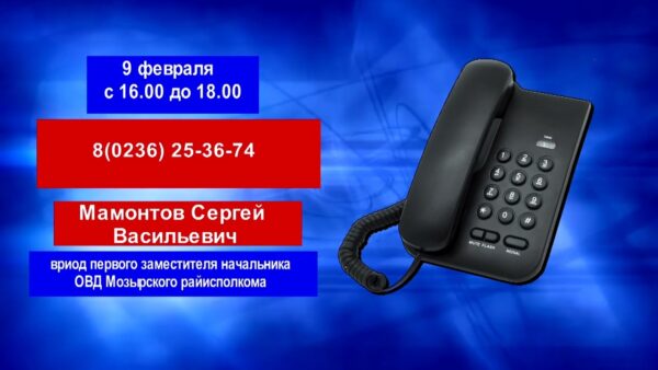 В Мозырском РОВД ответят на вопросы населения