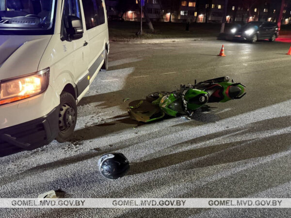 На выходных в Мозыре был травмирован мотоциклист