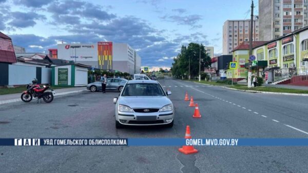 Вчера в Мозыре был травмирован мотоциклист